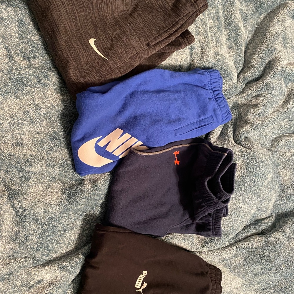 4 pair boys name brand sweat pants